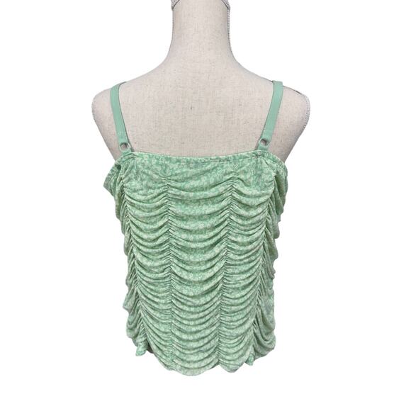 "Torrid", Mesh,Shirred,Stretch,Cami,Tank,Fairy,Gathered,Ruched,Cropped,Top - Picture 2 of 7
